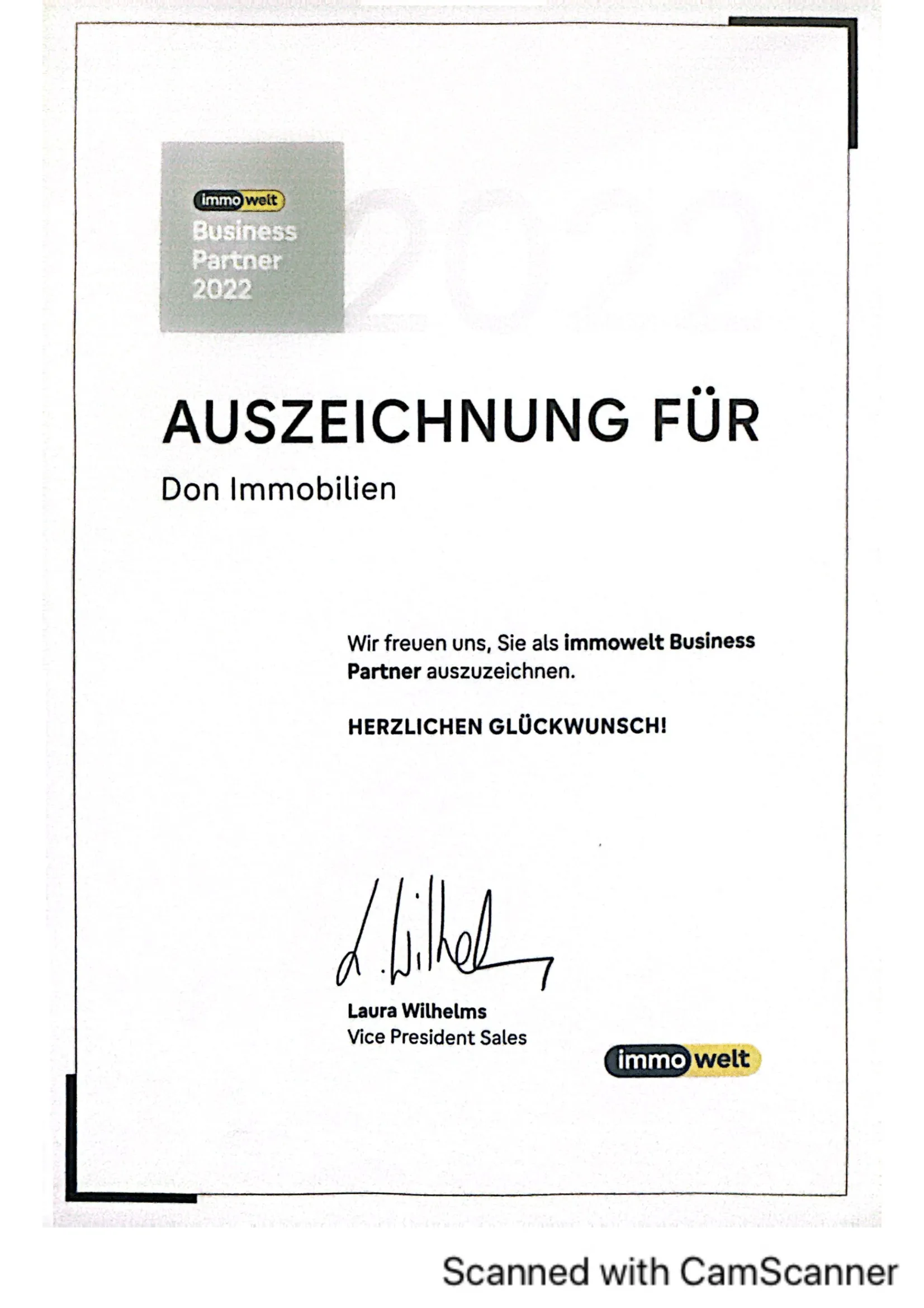 Don Immobilien Auszeichnungen